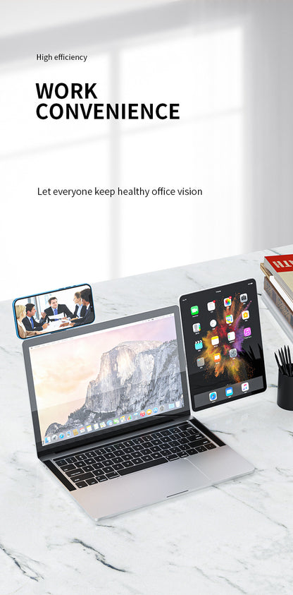 Magnetic Laptop Side Phone Holder Dual Screen