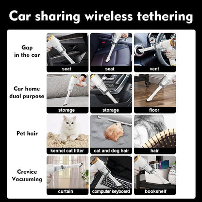 Powerful Wireless Car Vacuum Cleaner clean car in just 5 minutes