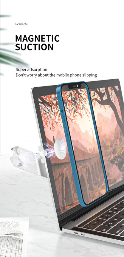 Magnetic Laptop Side Phone Holder Dual Screen