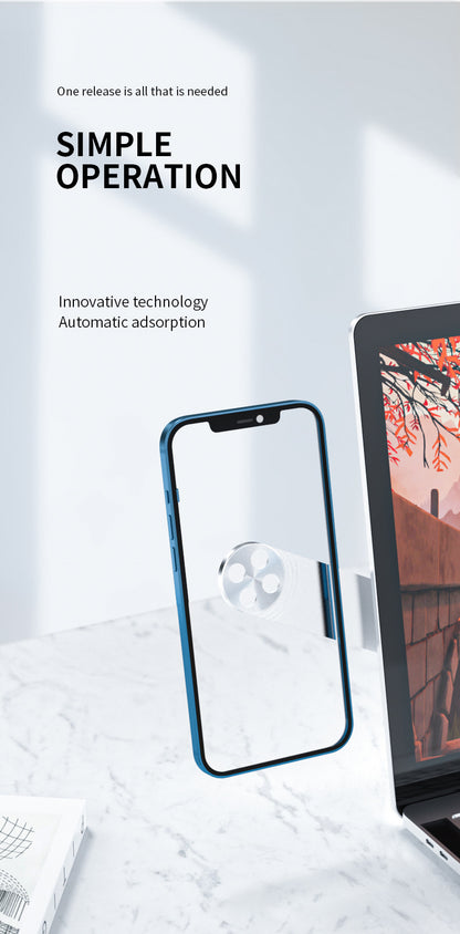 Magnetic Laptop Side Phone Holder Dual Screen