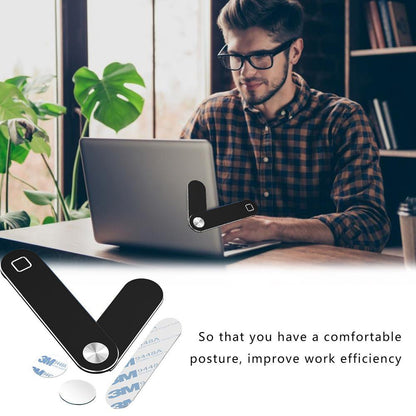 Magnetic Laptop Side Phone Holder Dual Screen