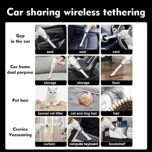 Powerful Wireless Car Vacuum Cleaner clean car in just 5 minutes