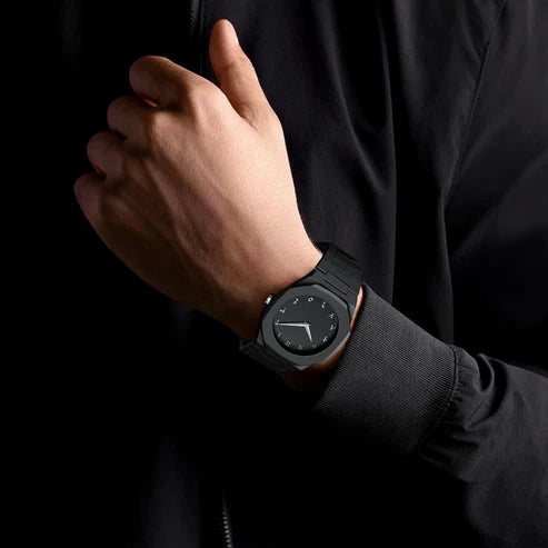Arabic Black Aura Watch – Luxury Stainless Steel Wristwatch